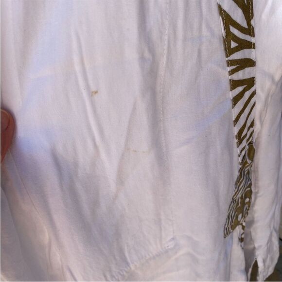 Cache vintage White and Gold A-Line Skirt size small - Picture 12 of 12